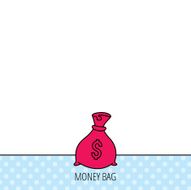 Sack with dollars icon Money bag sign N6