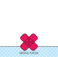 Medical plaster icon Injury fix sign N4