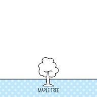 Maple tree icon Forest wood sign N7