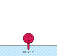 Lollipop icon Lolly pop candy sign N4