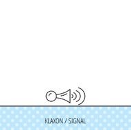 Klaxon signal icon Car horn sign N4