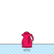 Kettle icon Kitchen teapot sign N5