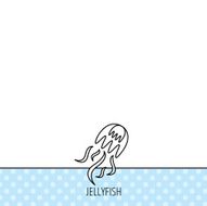 Jellyfish icon Marine animal sign N6