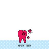 Healthy tooth icon Dental protection sign N7