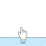 Click hand icon Press or push pointer sign N5