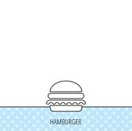 Hamburger icon Fast food sign N6