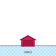 Auto garage icon Transport parking sign N5