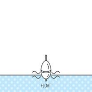 Fishing float icon Bobber in waves sign N7