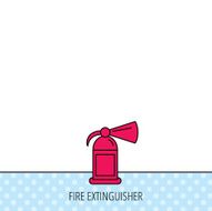 Fire extinguisher icon Flame protection sign N4