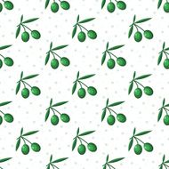 Green olives seamless pattern