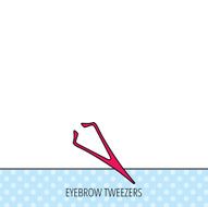 Eyebrow tweezers icon Cosmetic equipment sign N4