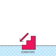 Downstairs icon Direction arrow sign N4