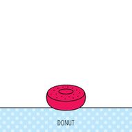 Donut icon Sweet doughnuts sign N7