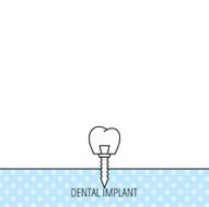 Dental implant icon Oral prosthesis sign N9