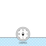 Compass icon Geographical orientation sign N3