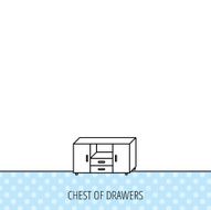 Chest of drawers icon Interior commode sign N7