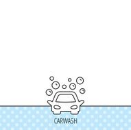 Car wash icon Cleaning station with bubbles N5