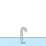 Candy cane icon Sweet sugar lollipop sign N5