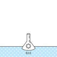 Laboratory bulb or beaker icon Chemistry sign N4