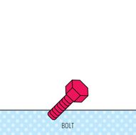 Screw icon Bolt sign N4