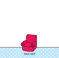 Armchair icon Comfortable furniture sign N5