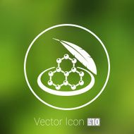 Color molecule icons with shadow isolated vector Illustration
