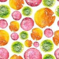 Juicy Bright Watercolor Circle Pattern N2