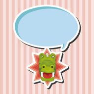 animal crocodile cartoon theme elements N4