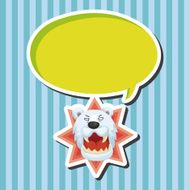 animal polar bear cartoon theme elements N6