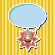 animal hippo cartoon theme elements N7
