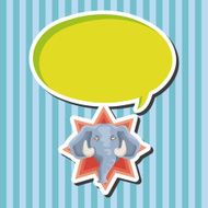 animal elephant cartoon theme elements N9