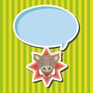 animal wild pig cartoon theme elements N3
