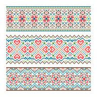 Embroidered handmade stitch Ukraine ethnic pattern