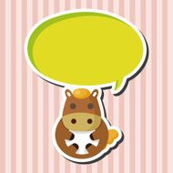 animal horse cartoon theme elements N7