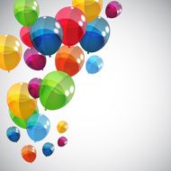 Color Glossy Balloons Background Vector Illustration N158