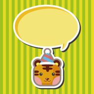 animal tiger cartoon theme elements N14