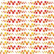 Horizontal seamless pattern of autumn leaves vector illustration