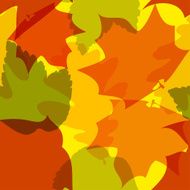 Vector seamless background a lot of maple autumn leaves