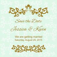 Save the Date Invitation Card template N4