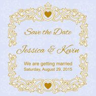 Save the Date Invitation Card template N5