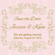 Save the Date Invitation Card template N8