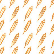 Seamless wheat ears pattern