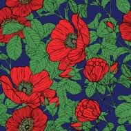 Seamless pattern with flowers rose N25