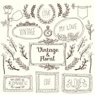 Vintage labels set vector N6