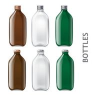 Template of glass bottles
