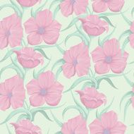 Seamless pattern with pink flowers N2