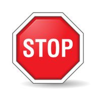 STOP traffic sign 3D vector