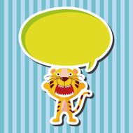 animal tiger cartoon theme elements N15