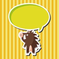 animal wild pig cartoon theme elements N4
