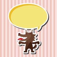 animal wolf cartoon theme elements N3